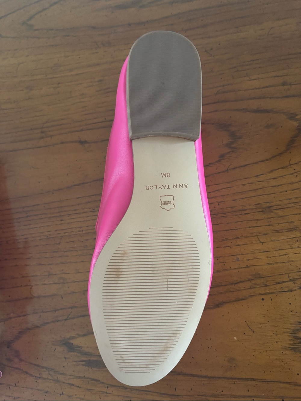 Ann Taylor Hot Pink Leather Tassel Loafers - Picture 2 of 4